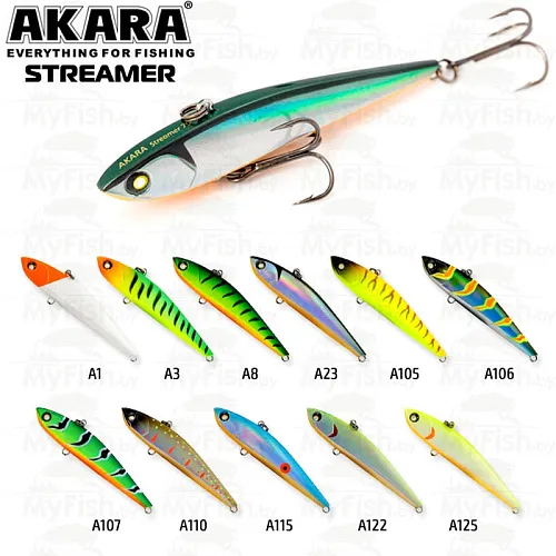 Воблер Akara раттлин Streamer 75 мм 14 гр А 1