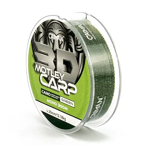 Леска Caiman Motley Carp 300м 3D Camo Green 0,35 мм (6шт в упак)