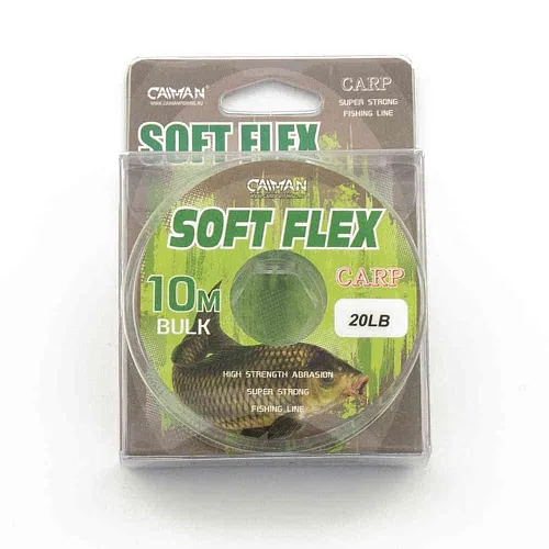 Поводочный материал без оплетки Caiman Soft Flex Camo Grey 10m 20lbs 215861