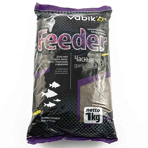 Прикормка Vabik Feeder 1 кг (в упак. 10 шт.) Чеснок черный