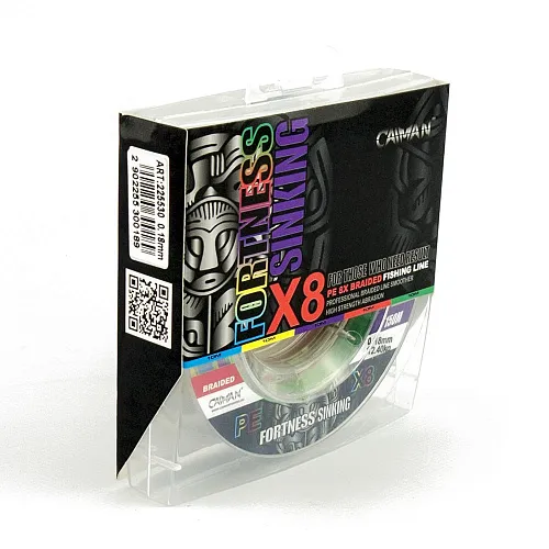 Шнур Caiman Fortness sinking 8PE 0,18 мм 150 м Multicolor 225530