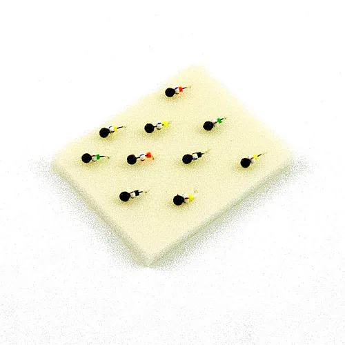 Мормышка вольфрамовая Мастив Дробь 3 отверстие черный, бисер 0,3гр