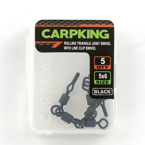 Вертлюг двойной с клипсой Carpking CK9215-0506 #5X6 (5шт в упак)