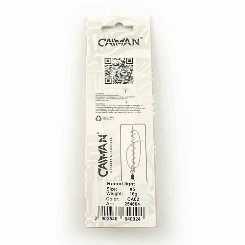 Блесна вращающаяся Caiman Round light 16гр #5 цвет CA02 (5шт в упак.)