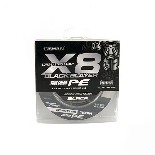 Шнур Caiman 8Х PE Black Slayer 150m 0,23мм
