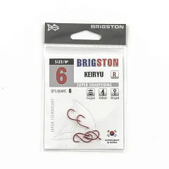 Крючок Brigston Keiryu Red № 6 ( уп. 6 шт.)