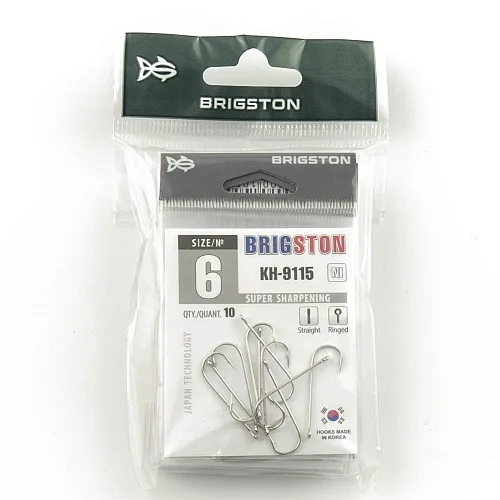 Крючок Brigston KH-9115 Ni №6 ( уп. 10 шт.)