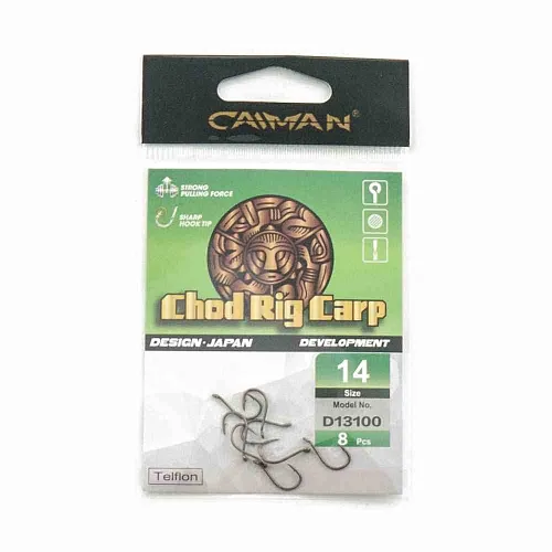 Крючки Caiman Chod Ring Carp Teflon №14