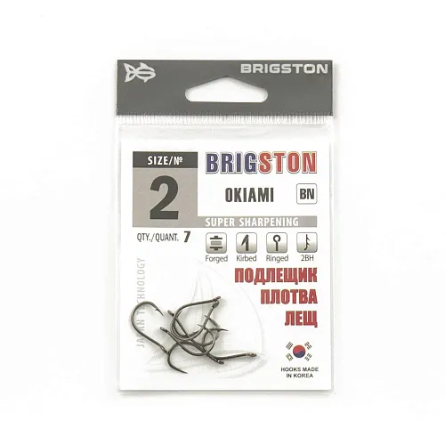 Крючок Brigston Okiami № 2 ( уп. 7 шт.)