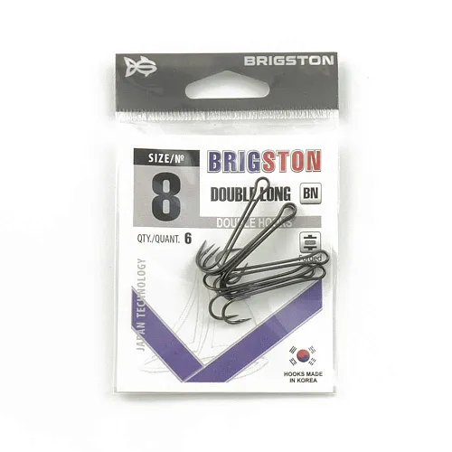 Крючок двойник Brigston Double long № 8 ( уп. 6 шт.)