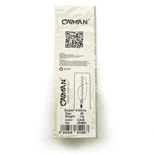 Блесна вращающаяся Caiman Super Vibbra 13гр #5 цвет CA26 (5шт в упак.)