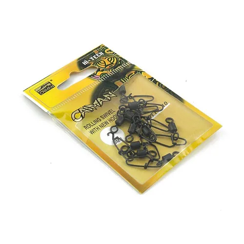 Застежка с вертлюгом Caiman 216011 black mat #2 10шт/уп 