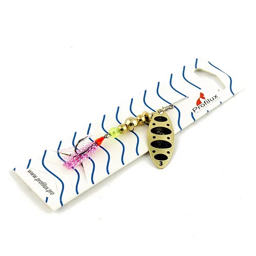 Блесна вращающаяся Profilux Лонг3 8гр цв. 02-м латунь матовая (5 шт в упак.)