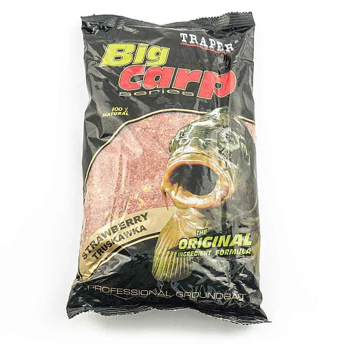 Прикормка Traper 1кг Big Carp Truskawka Клубника