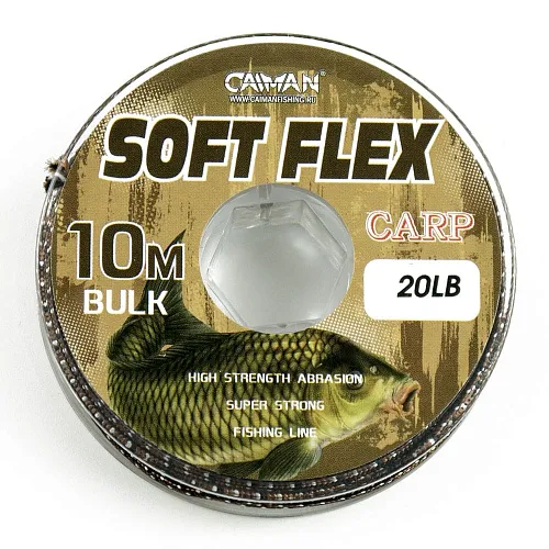 Поводочный материал без оплетки Caiman Soft Flex Camo Green 10m 20lbs 205501