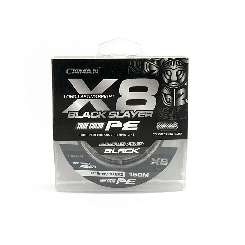 Шнур Caiman 8Х PE Black Slayer 150m 0,18мм