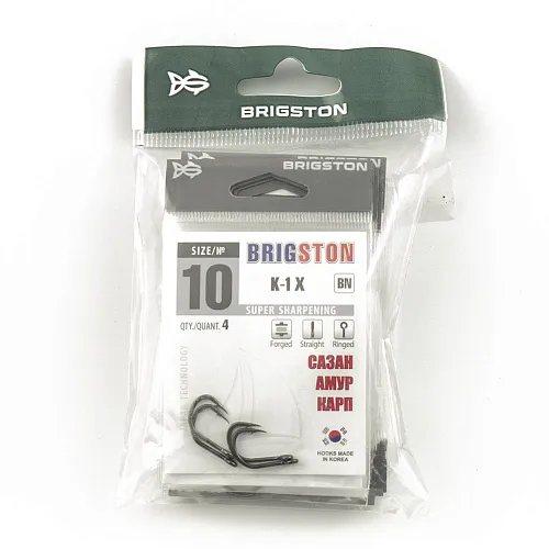 Крючок Brigston K-1X №10 ( уп. 4 шт.)