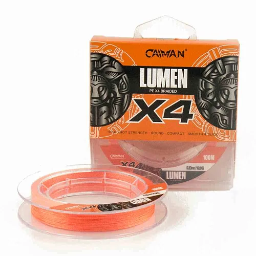 Шнур Caiman Lumen 100м 0,20мм оранжевый