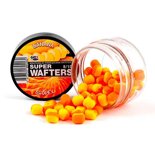 Бойлы нейтральной плавучести (Wafters) GBS Банан-скопекс 8х10мм