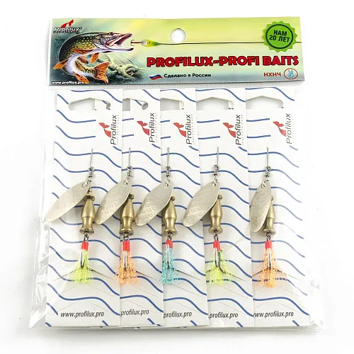 Блесна вращающаяся Profilux Мира 2 7гр цв. 04 серебро чешуя (5 шт в упак.)