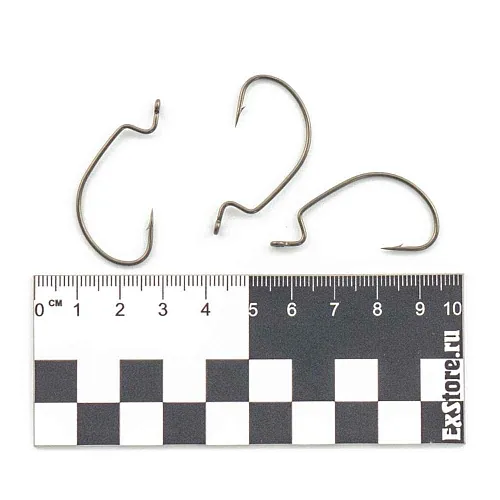 Крючки офсетные Caiman Worm Hook Teflon №3/0 40001
