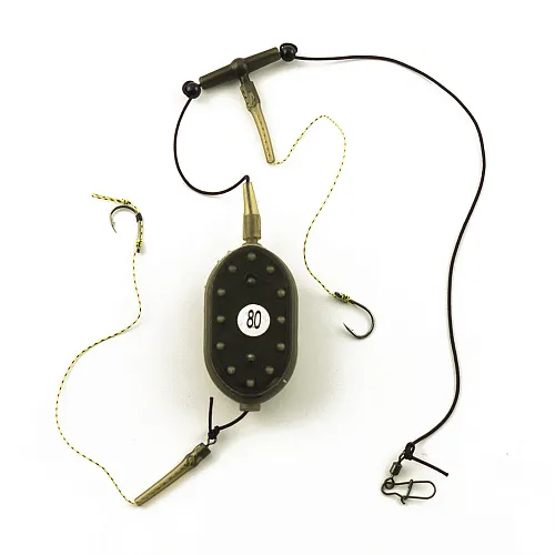 Монтаж Palomino PL6131-C с флэт кормушкой отвод вертолет 2 крючка 80g