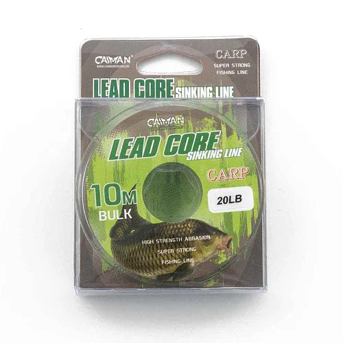 Поводочный материал (lead core) Caiman Soft Flex Green+brown 10m 20lbs 245861