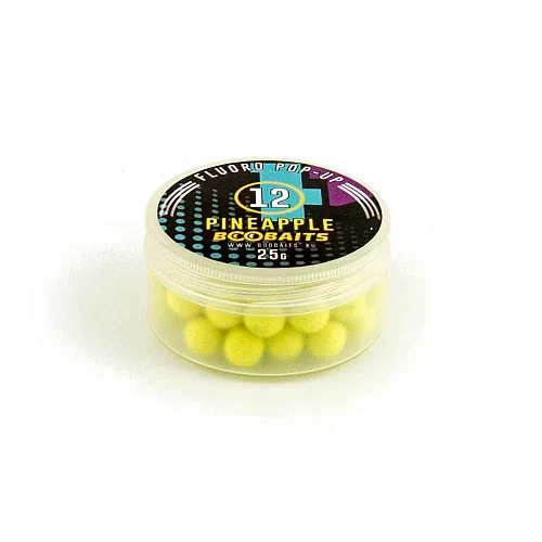 Бойлы Pop up BOO Baits 12мм Ананас 25гр банка