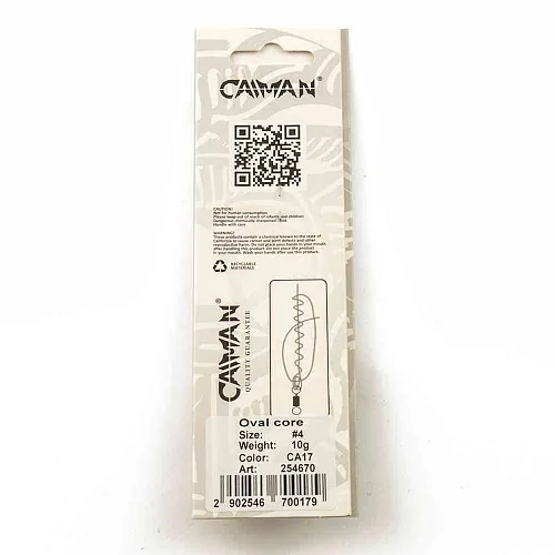 Блесна вращающаяся Caiman Oval core 10гр #4 цвет CA17 (5шт в упак.)