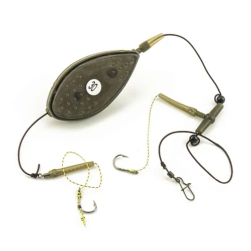 Монтаж Palomino PL6135-C с флэт кормушкой отвод вертолет 2 крючка 30g