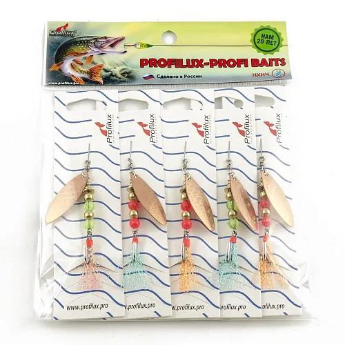 Блесна вращающаяся Profilux Лонг2 5гр цв. 06 медь чешуя (5 шт в упак.)