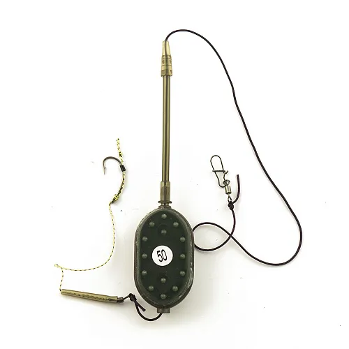 Монтаж Palomino PL6137-C с флэт кормушкой и антизакручивателем - 50g (10 шт в упак)