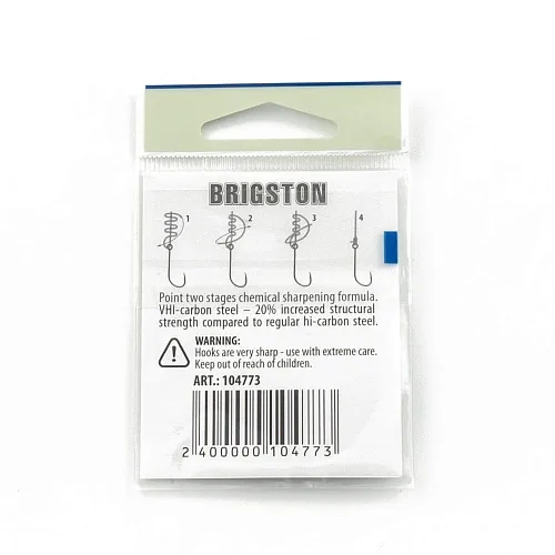 Крючок Brigston Baitholder 2BH № 6 ( уп. 9 шт.)