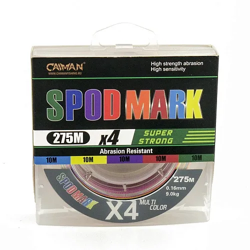 Шнур Caiman Spod&Mark 275м 0,16мм Multicolor