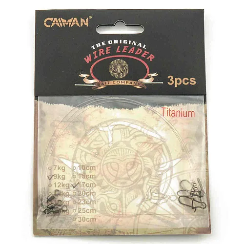 Поводок Caiman Titan (3 шт. в уп.) Ф0,30 9 кг 17 см 256525