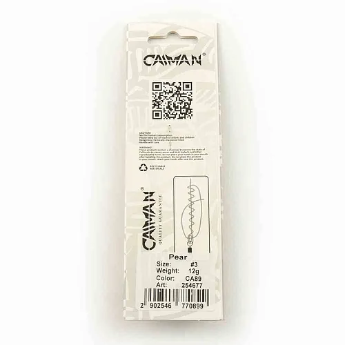 Блесна вращающаяся Caiman Pear 12гр #3 цвет CA89 (5шт в упак.)
