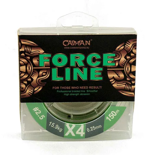 Шнур Caiman Force Line 150м 0,25мм #2.5 зеленый 