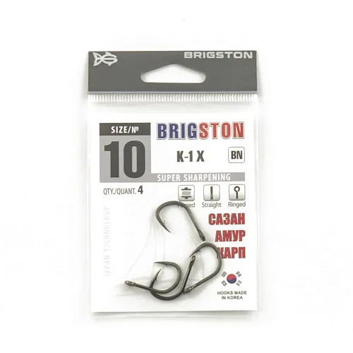 Крючок Brigston K-1X №10 ( уп. 4 шт.)
