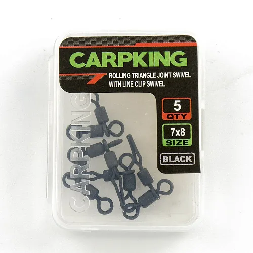 Вертлюг двойной с клипсой Carpking CK9215-0708 #7X8 (5шт в упак)