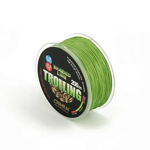 Шнур Caiman Trolling 200м 0,35мм #4.5 зеленый