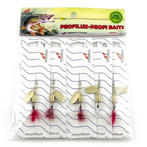 Блесна вращающаяся Profilux Мира 0 4гр цв. 05 латунь чешуя (5 шт в упак.)