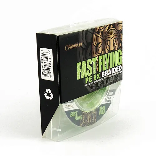 Шнур Caiman Fast flying 8PE 0,16 мм 150 м Green 215504