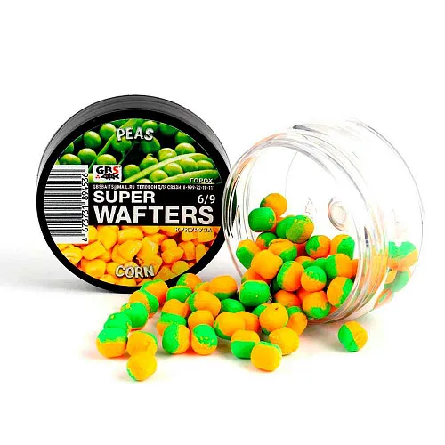 Бойлы нейтральной плавучести (Wafters) GBS Кукуруза горох 6х9мм