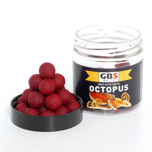 Бойлы GBS Baits тонущие насадочные 15мм 100гр Octopus Осьминог (5шт в упак)