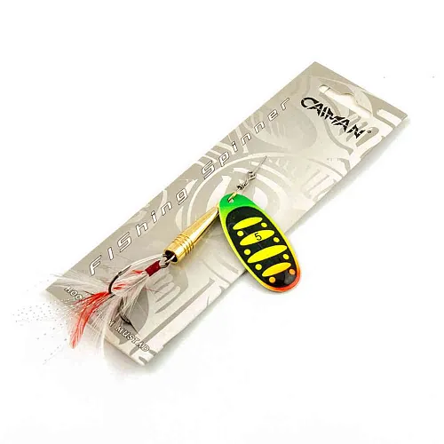 Блесна вращающаяся Caiman Pike killer classic 12гр #5 цвет CA20 (5шт в упак.)