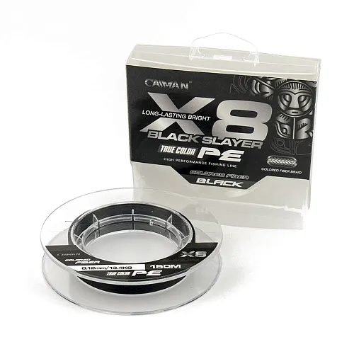 Шнур Caiman 8Х PE Black Slayer 150m 0,12мм