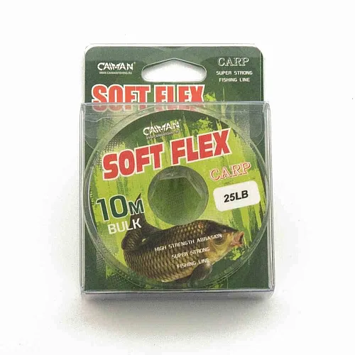 Поводочный материал без оплетки Caiman Soft Flex Camo Olive 10m 25lbs 255856
