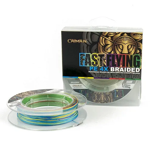 Шнур Caiman Fast flying 4PE 0,23 мм 150 м Multicolor 225508