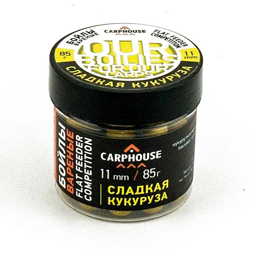 Бойлы Carp House вареные насадочные 11мм Сладкая кукуруза (банка 85гр)