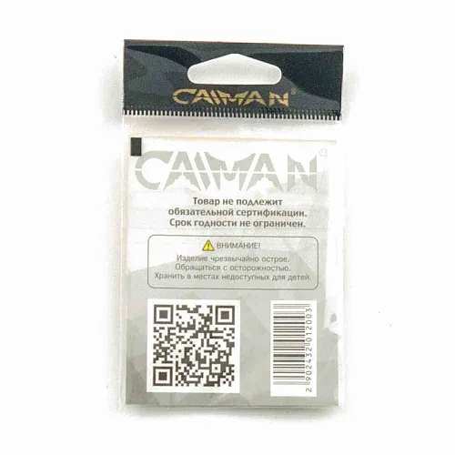 Крючки офсетные Caiman Worm Hook Teflon №2/0 40601
